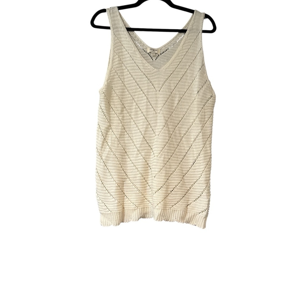 Umgee‎ White Chevron Knit Camisole - Picture 3 of 5